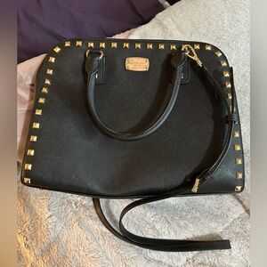 Michael Kors Black Studded Handbag